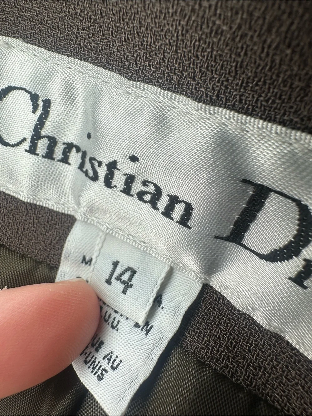 Vintage 90s Christian Dior Tailored Blazer Made in USA Taupe